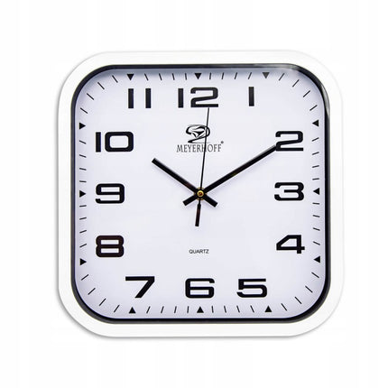 Wandklok Vierkant 28,5 cm – Moderne Witte Muurklok – Quartz Klok