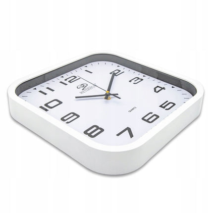 Wandklok Vierkant 28,5 cm – Moderne Witte Muurklok – Quartz Klok