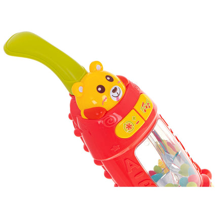 Ikonka Verticale Interactieve Kinderstofzuiger Met Geluid 46 cm - Kinderspeelgoed - Blauw Of Roze/Rood