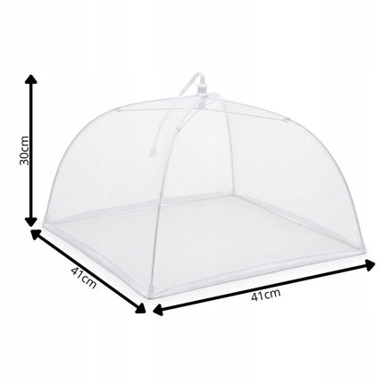 Vliegenkap 41 cm – Opvouwbare Voedselkap – Foodcover – Voedselbeschermer tegen Insecten – Wit