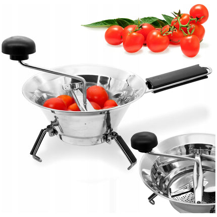 Tomatto Passeerzeef 20 cm RVS – 3 Verwisselbare Zeven – Voor Soep, Jam, Smoothie, Puree & Babyhapjes