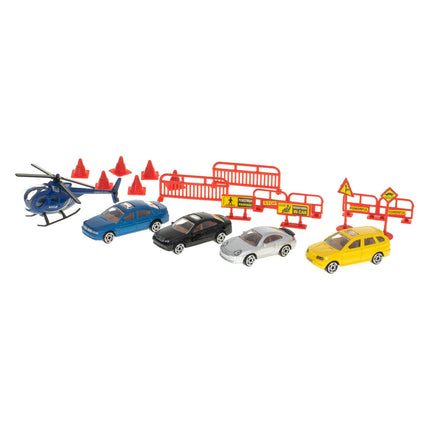 Speelgoedgarage City Parking met 4 verdiepingen - Inclusief 4 auto's en 1 helikopter