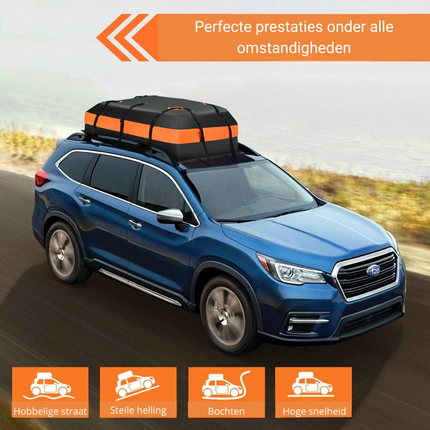 Trendmix Autodaktas 420L – Waterdichte Dakbagagetas – Dakkoffer Voor Auto Zonder Dakrails – Met Slot & Antislipmat