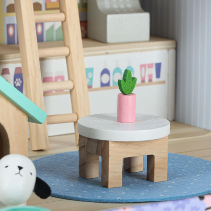 Speelhuis in Koffer met Meubels – Poppenhuis & Dierenhotel – 18-delige Houten Speelset – Vanaf 3 Jaar