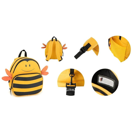Trendmix Kinderkoffer met Wielen & Rugzak – 2-Delige Ride On Bagageset – Handbagage – Bijen Geel – 47x26,5x78,5 cm