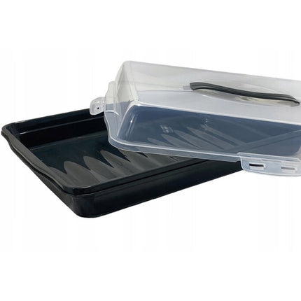 Lock & Fresh Rechthoekige Taartdoos 45 cm – Cake Bewaarbox en Transportcontainer – Met Handgrepen en Clipdeksel – Voor Cake, Taart en Gebak – Assorti
