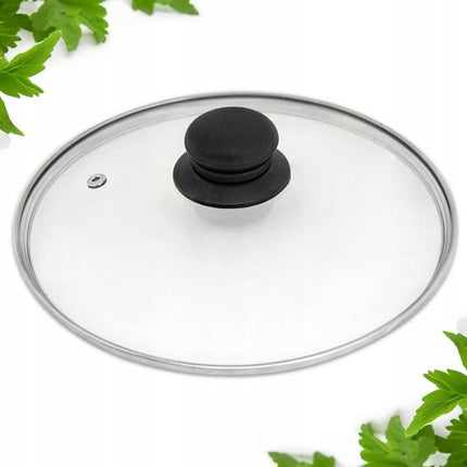 Pannendeksel 18 cm van Glas – Universeel Glazen Deksel voor Kookpan, Steelpan en Sauspan