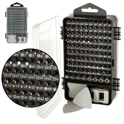 115-delige Precisie Magnetische Schroevendraaier Set – Inclusief Bitset – Fijnmechanica Reparatieset – Met Accessoires en Etui