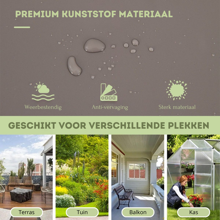 Trendmix Plantenbak met Traliewerk – 76×45×150 cm – Antraciet/Bruin – Zelfbewaterend Verhoogd Bed voor Klimplanten