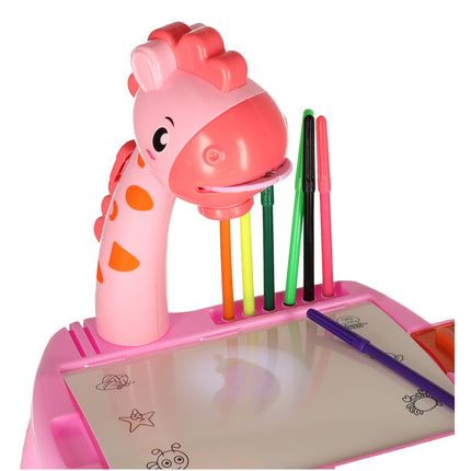 Tekentafel met 24 afbeeldingen diaprojector inclusief tekenboek en stiften - Ideaal om kinderen te leren tekenen en kleuren
