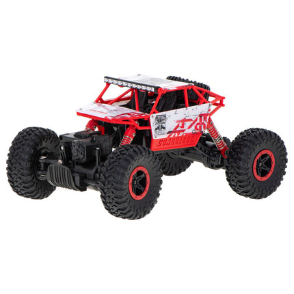 RC Voertuig Rock Crawler - RC Auto - 2.4 Ghz - 1:18 - Rood - Bestuurbare auto - Radiografisch Bestuurbare Auto - 4WD
