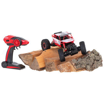 RC Voertuig Rock Crawler - RC Auto - 2.4 Ghz - 1:18 - Rood - Bestuurbare auto - Radiografisch Bestuurbare Auto - 4WD