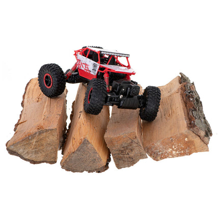 RC Voertuig Rock Crawler - RC Auto - 2.4 Ghz - 1:18 - Rood - Bestuurbare auto - Radiografisch Bestuurbare Auto - 4WD