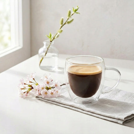 Dubbelwandig Koffieglas 250 ml – Thermoglas van Borosilicaatglas – Voor Koffie en Thee