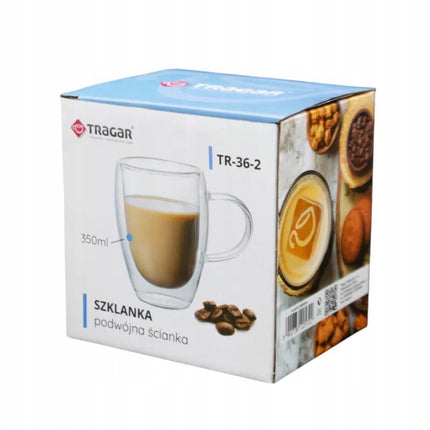 Dubbelwandig Glas 350 ml met Oor – Koffieglas, Theeglas & Latte Glas – Thermoglas