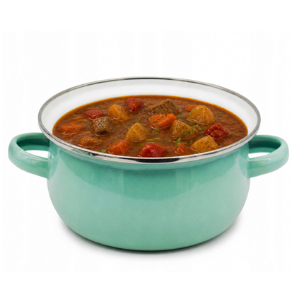 Emaille Kookpan met Deksel 0,6 Liter – Kleine Pan 12 cm – Geëmailleerd Staal – Mintgroen