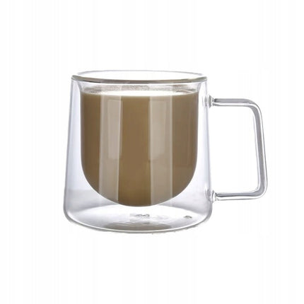 Dubbelwandig Glas 250 ml met Oor – Koffieglas & Theeglas – Thermoglas voor Warme en Koude Dranken