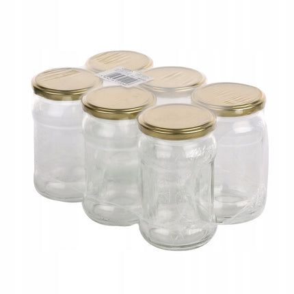 Altom Design Set van 6 Conserveringspotten 315 ml - Weckpot - Jampotten - Inmaakpotten - Voedsel bewaren, conserveren, inmaken