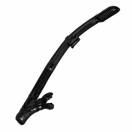 Snorkelset Volwassenen – Duikbril met Snorkel – Droog Snorkelsysteem – Gehard Glas – 180° Panoramisch Zicht – Zwart