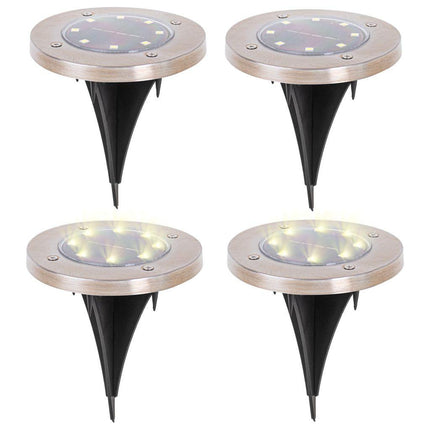 Solar Prikspots Tuinverlichting - Grondverlichting Tuinspots - Schemersensor Warm Wit - Oplaadbare Batterijen - 4 stuks