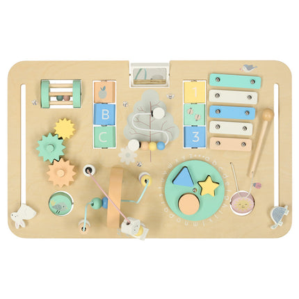 LULILO LUDO Montessori Sensorische Speeltafel – Houten Manipulatietafel 2-in-1 – Educatief Speelgoed vanaf 3 Jaar – Mintkleur