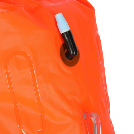 Zwemboei 20 Liter – Opblaasbare Reddingsboei – Waterdichte Zwemzak – Open Water Zwemmen – Met Fluitje – Oranje