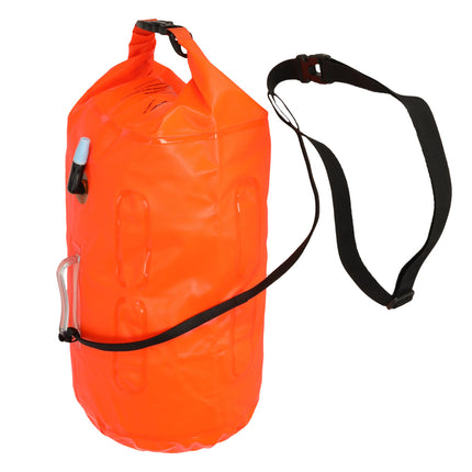 Zwemboei 20 Liter – Opblaasbare Reddingsboei – Waterdichte Zwemzak – Open Water Zwemmen – Met Fluitje – Oranje