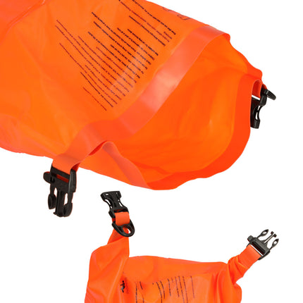 Zwemboei 20 Liter – Opblaasbare Reddingsboei – Waterdichte Zwemzak – Open Water Zwemmen – Met Fluitje – Oranje
