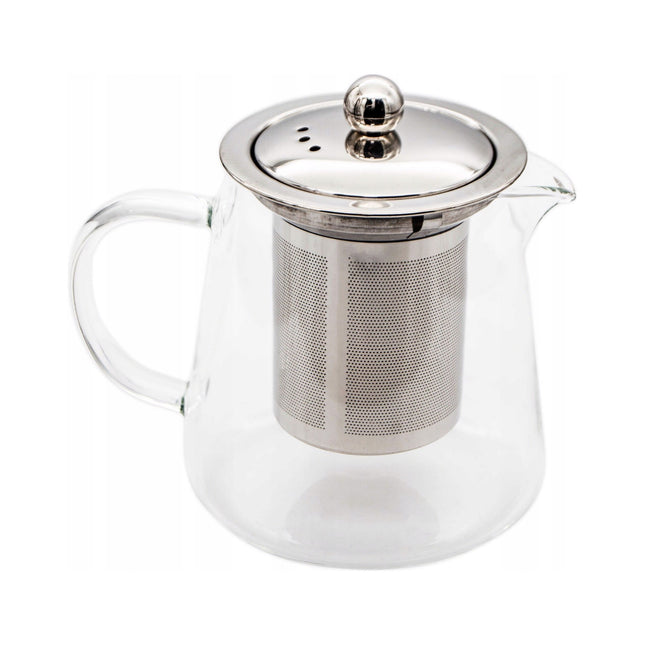 Meyerhoff Glazen Theepot 800ML – Met RVS Infuser en Zeef – Hittebestendig Glas – Voor Losse Thee, Kruiden en Infusies