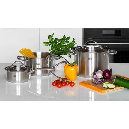 Teesa 6-delige Pannenset RVS Cook Expert Master - TSA0141 - RVS