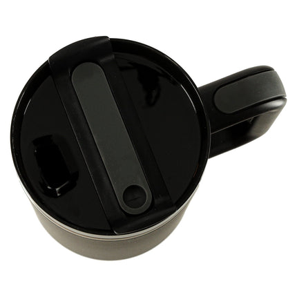 Thermosbeker 1200 ml met Rietje en Handgreep – Dubbelwandige RVS Drinkbeker – Lekvrij – Zwart