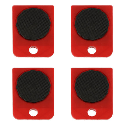5-Delige Meubeltransportwielen - Meubel Transportroller Set Meubelrollers + Lastenheffer - 150 Kg Draaggewicht - Verhuizing - Rood