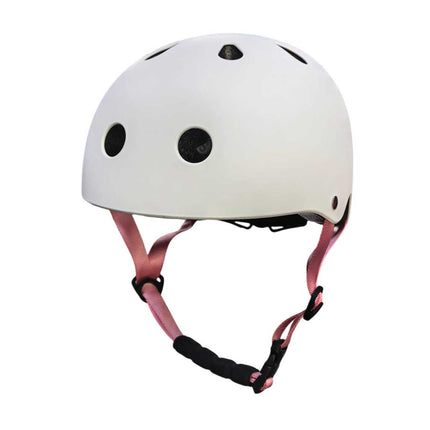 Kinderhelm maat S 48-54 cm – Fietshelm, Step Helm & Skatehelm voor Kinderen – LED Achterlicht – Wit / Roze