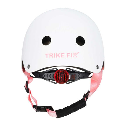 Kinderhelm maat S 48-54 cm – Fietshelm, Step Helm & Skatehelm voor Kinderen – LED Achterlicht – Wit / Roze