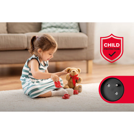 Verlengsnoer met stekkerdoos 5 voudig 5 meter snoer 3x 1,5mm2 - penaarde - kinderbeveiliging