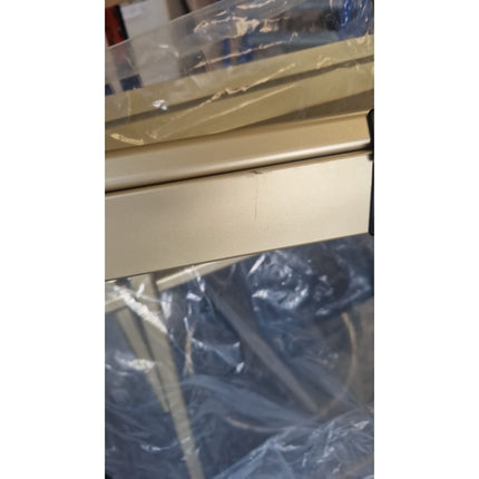 2de kansje Aluminium Visagie en Make up Stoel Goud met Voetensteun - Regisseursstoel - Perfect Voor de Mobiele Visagist