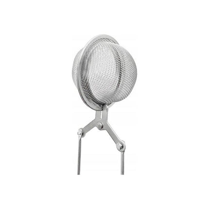 Meyerhoff Theezeef RVS 16 x 5 cm – Thee Ei met Handvat – Fijnmazige Theefilter – Voor Losse Thee & Kruiden – Zilver
