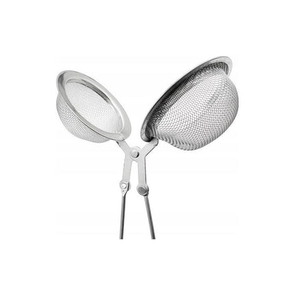 Meyerhoff Theezeef RVS 16 x 5 cm – Thee Ei met Handvat – Fijnmazige Theefilter – Voor Losse Thee & Kruiden – Zilver