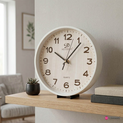 Wandklok 20 cm – Stille Muurklok & Tafelklok – Grote Cijfers – Quartz