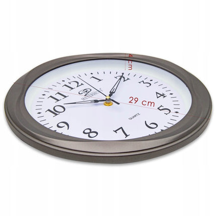 Wandklok 29 cm – Stille Ronde Muurklok – Grote Cijfers – Quartz Klok