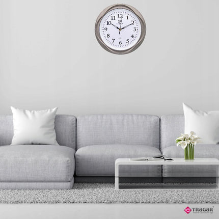 Wandklok 29 cm – Stille Ronde Muurklok – Grote Cijfers – Quartz Klok