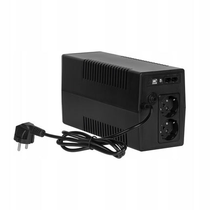 REBEL UPS 850VA – LCD – Noodstroomvoorziening voor PC, Router & Modem – USB – ViewPower