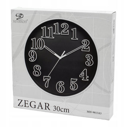 Wandklok 30 cm – Stille Analoge Klok met Grote Cijfers – Quartz – Multicolor