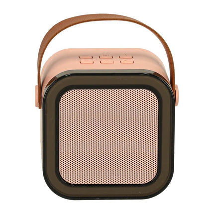 Karaoke Set Met Microfoon - Draagbare Bluetooth USB LED Luidspreker - KaraokeSet - Muziekspeler - Roze