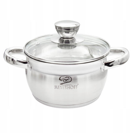 Kookpan 1,8 Liter RVS met Deksel – 16 cm Pan voor Inductie, Gas & Keramisch – Met Maatverdeling