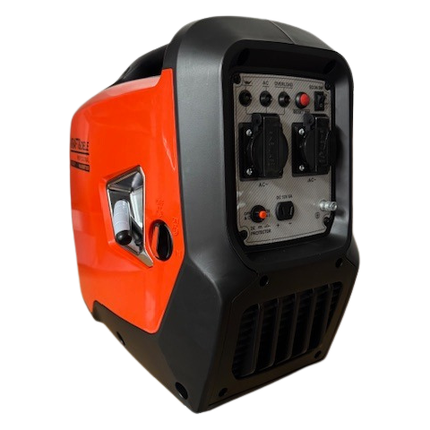 Kraft & Dele KD697 Inverter Generator Benzine Aggregaat 4-Takt met Stroomstabilisatie 2300 - 2500 Watt - 12V en 2x 230V stopcontacten - Stroomgenerator