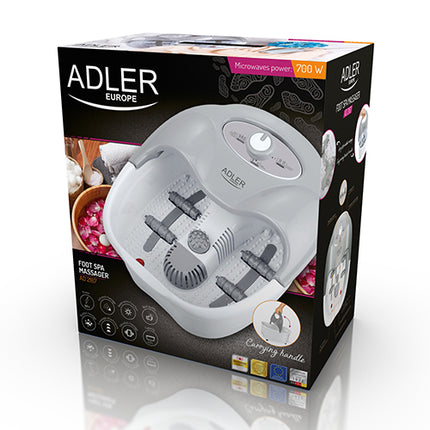 Adler AD 2167 Elektrisch Voetenbad met Massage – Voetspa met Bubbels, Vibratie & Warmte – 80W