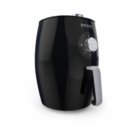 Brock Electronics Airfryer 3,5L – Heteluchtfriteuse zonder Olie – PFAS-vrij – 1300-1500W – Zwart – 6 Automatische Programma’s – Gezond Frituren – Compacte Airfryer voor Gezin of Single’s – Zwart