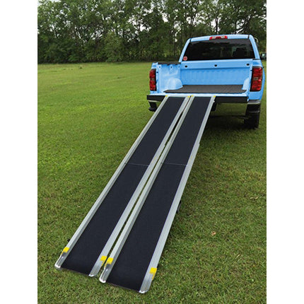 Trendmix 2x Verstelbare Telescopische Aluminium Oprijplaten – 121,5 tot 212,5 cm – Voor Rolstoel & Scooter – Max. 270 kg Belastbaar – Antislip – Inklapbaar