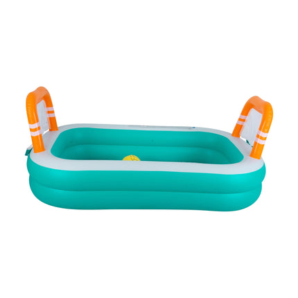 Sunclub Opblaasbaar Volleybal Zwembad 258 x 170 x 108 cm – Inclusief Volleybal & Net – Familie Zwembad 815 Liter – Speelzwembad voor Tuin